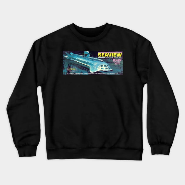 Vintage Model Kit Box Art - Aurora Voyage to the Bottom of the Sea Crewneck Sweatshirt by Starbase79